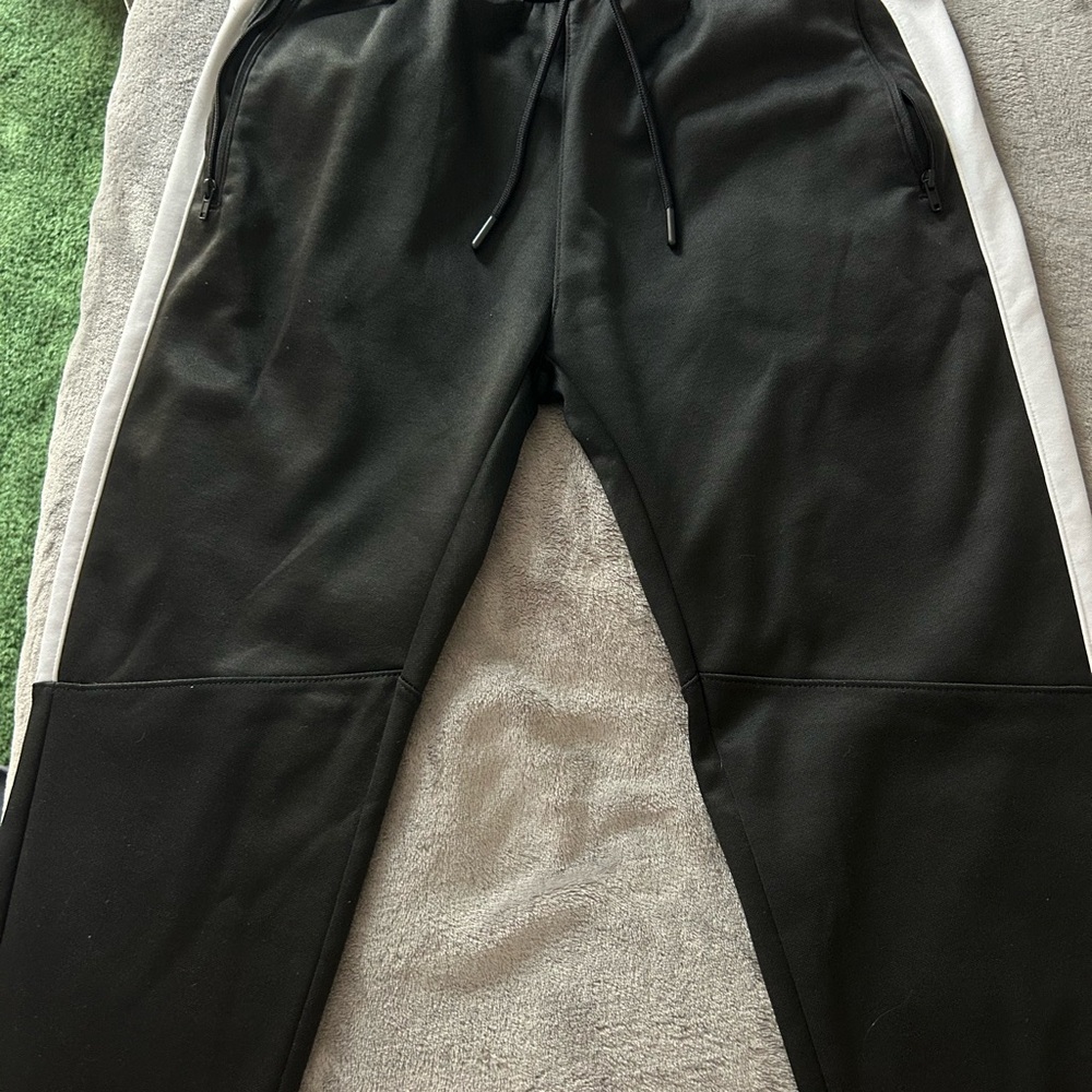 Black and White Men's Track Pants